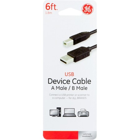 Ge GE 6 ft. L USB Device Cable 33760